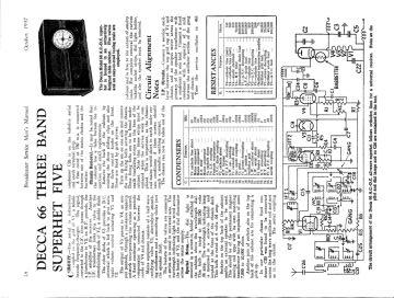 Decca 66 ;Three Band Five schematic circuit diagram